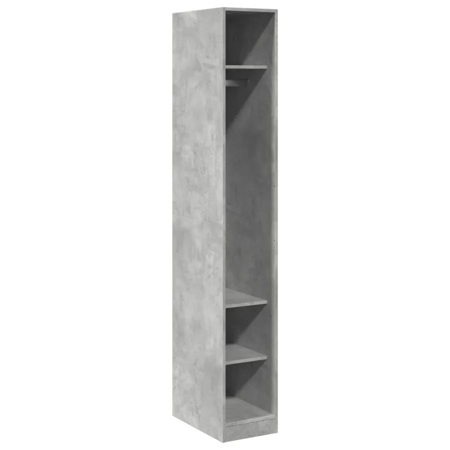 Garde-robe gris béton 30x50x200 cm bois d'ingénierie - 2