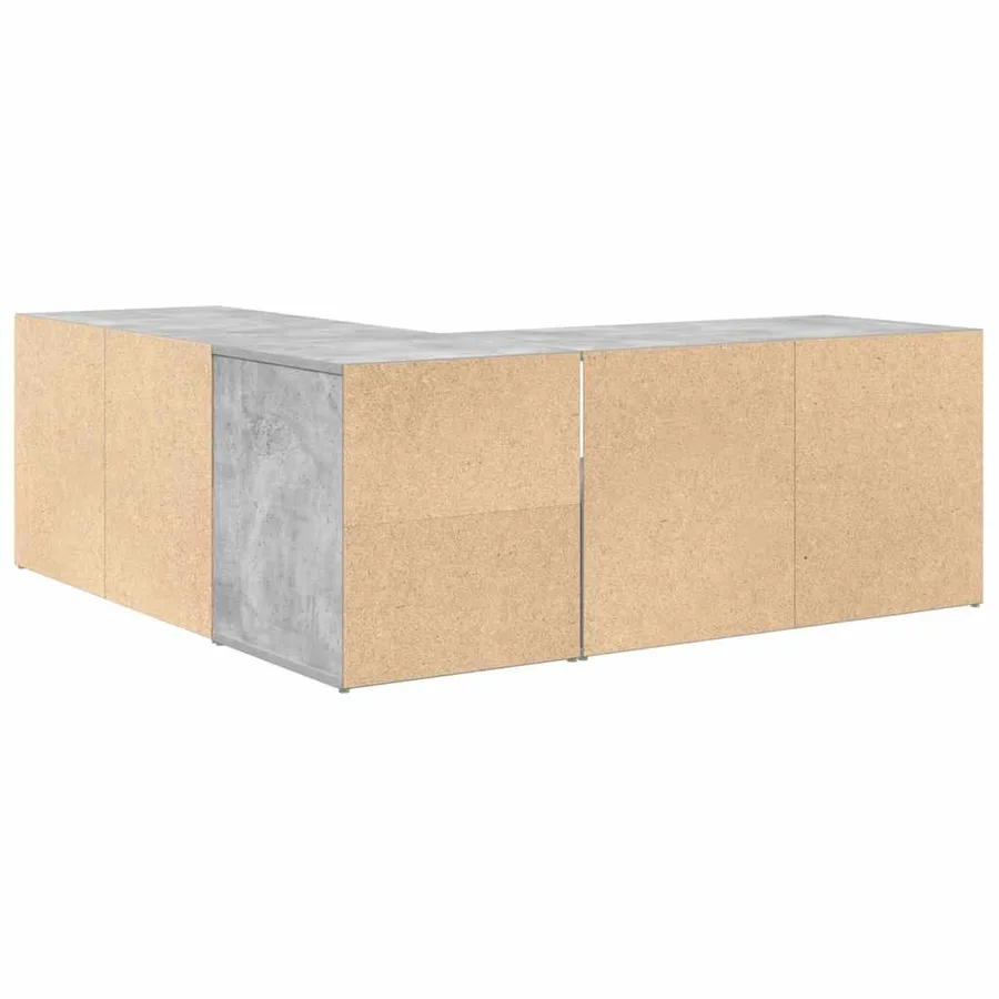 Armoire d'angle gris béton 200x40x45 cm bois d’ingénierie - 11