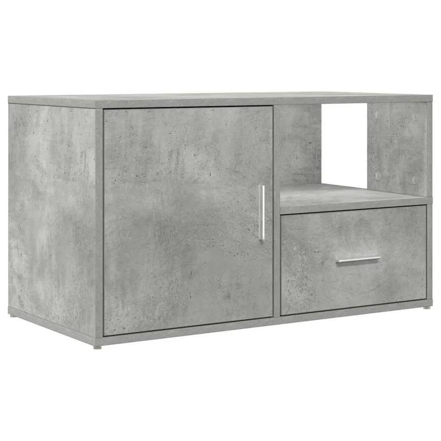 Armoire d'angle gris béton 200x40x45 cm bois d’ingénierie - 6