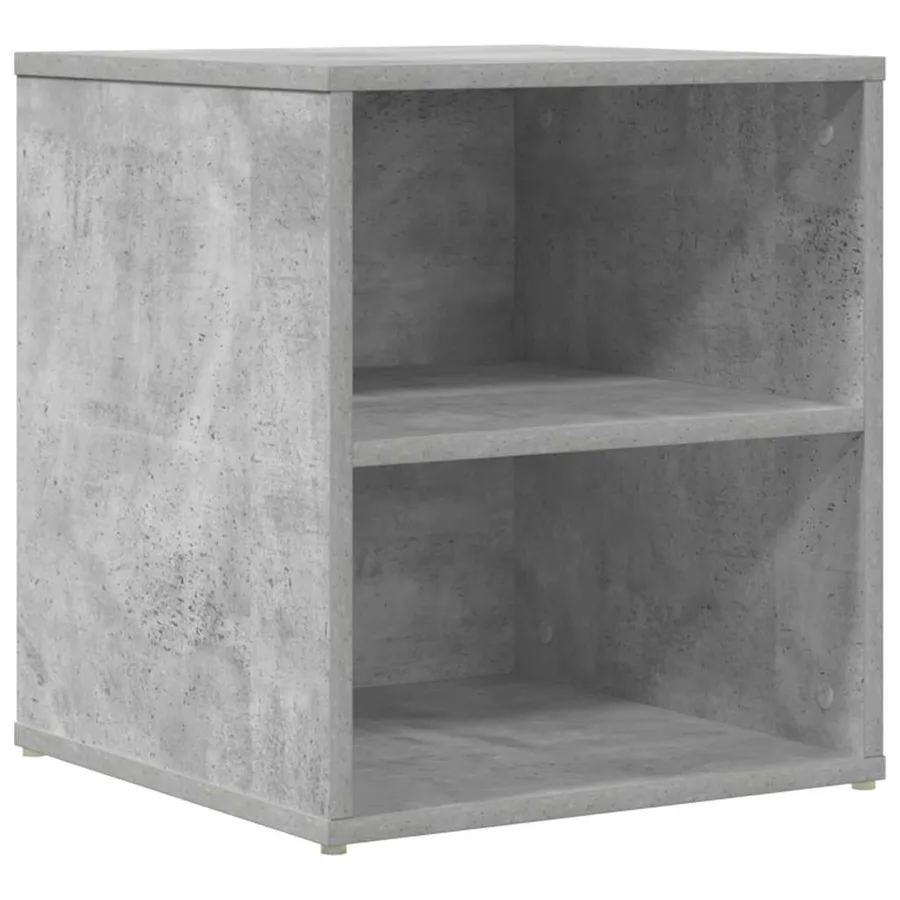 Armoire d'angle gris béton 200x40x45 cm bois d’ingénierie - 7