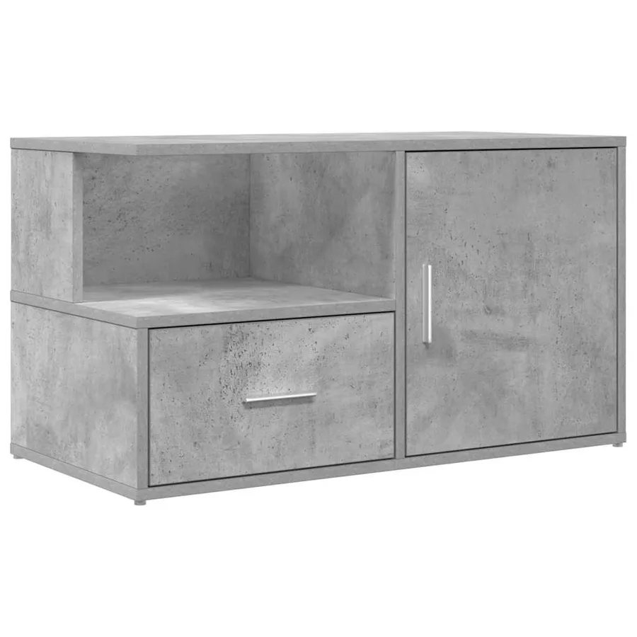 Armoire d'angle gris béton 200x40x45 cm bois d’ingénierie - 8