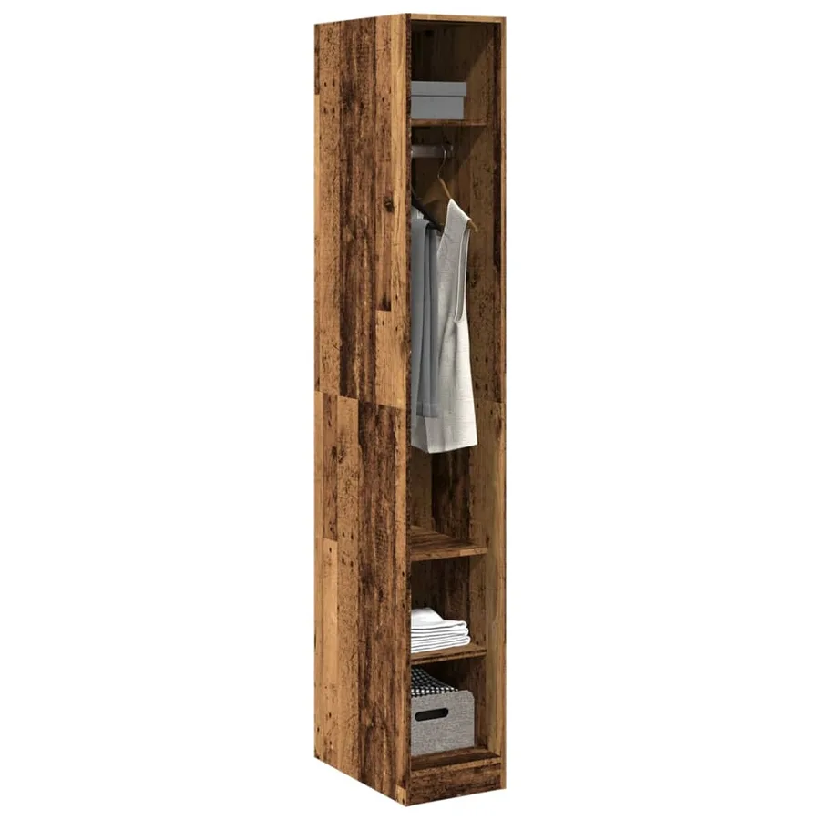 Garde-robe vieux bois 30x50x200 cm bois d'ingénierie - 3