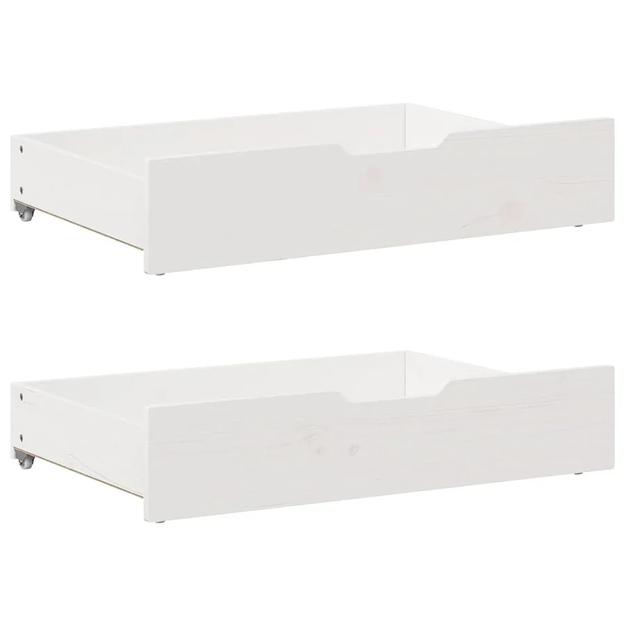 Cadre de lit sans matelas blanc 100x200 cm bois de pin massif - 6