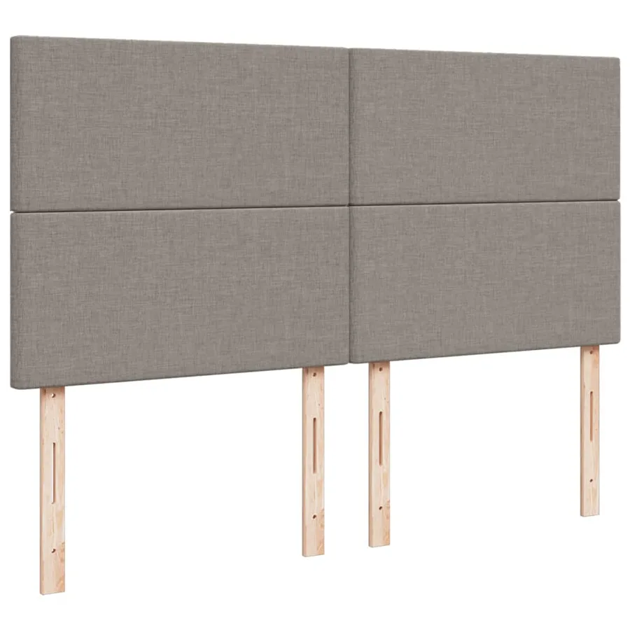Sommier à lattes de lit avec matelas Taupe 200x200 cm Tissu - 9