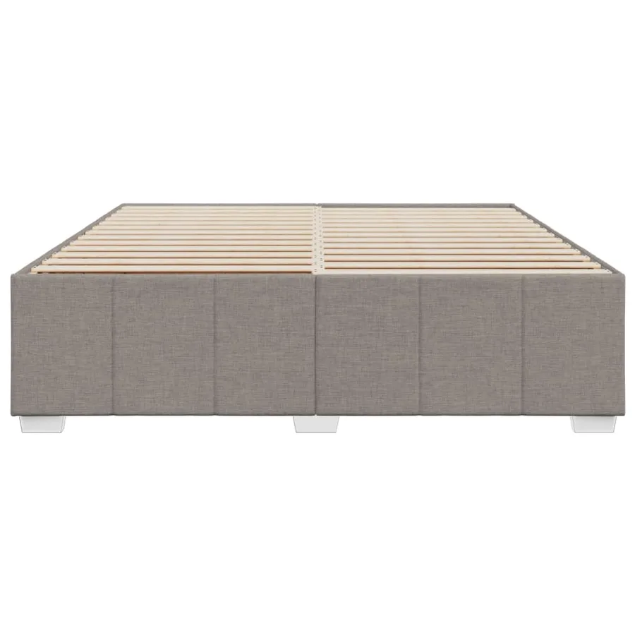 Cadre de lit sans matelas taupe 200x200 cm tissu - 4