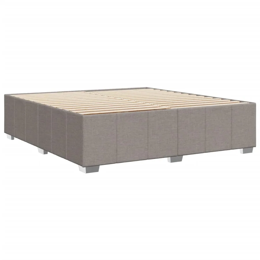Cadre de lit sans matelas taupe 200x200 cm tissu - 6
