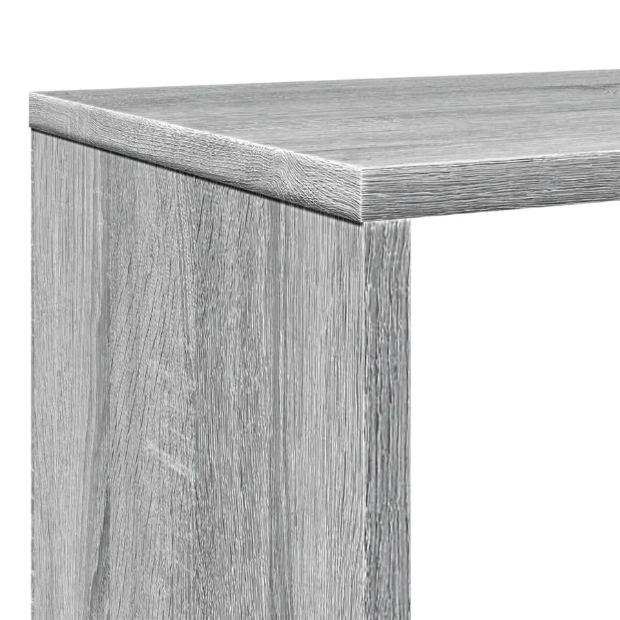 Bibliothèque sonoma gris 132x29x141,5 cm bois d'ingénierie - 9