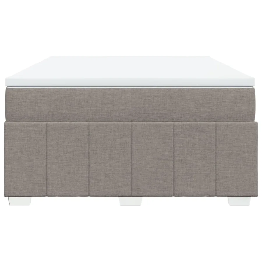 Sommier à lattes de lit avec matelas Taupe 140x190 cm Tissu - 4