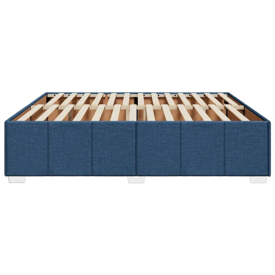 Cadre de lit sans matelas bleu 200x200 cm tissu - 5