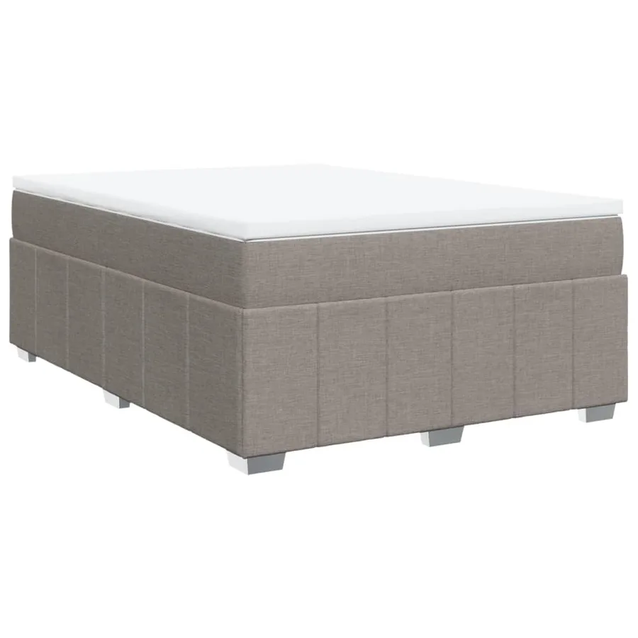 Sommier à lattes de lit avec matelas Taupe 140x200 cm Tissu - 2