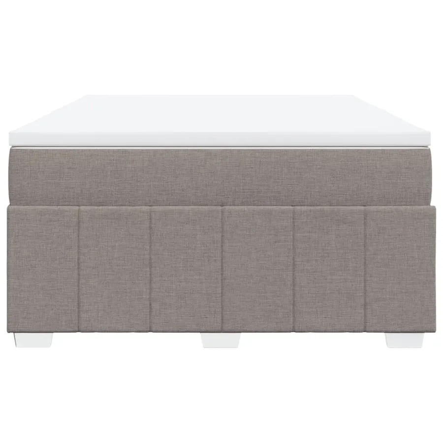 Sommier à lattes de lit avec matelas Taupe 140x200 cm Tissu - 4