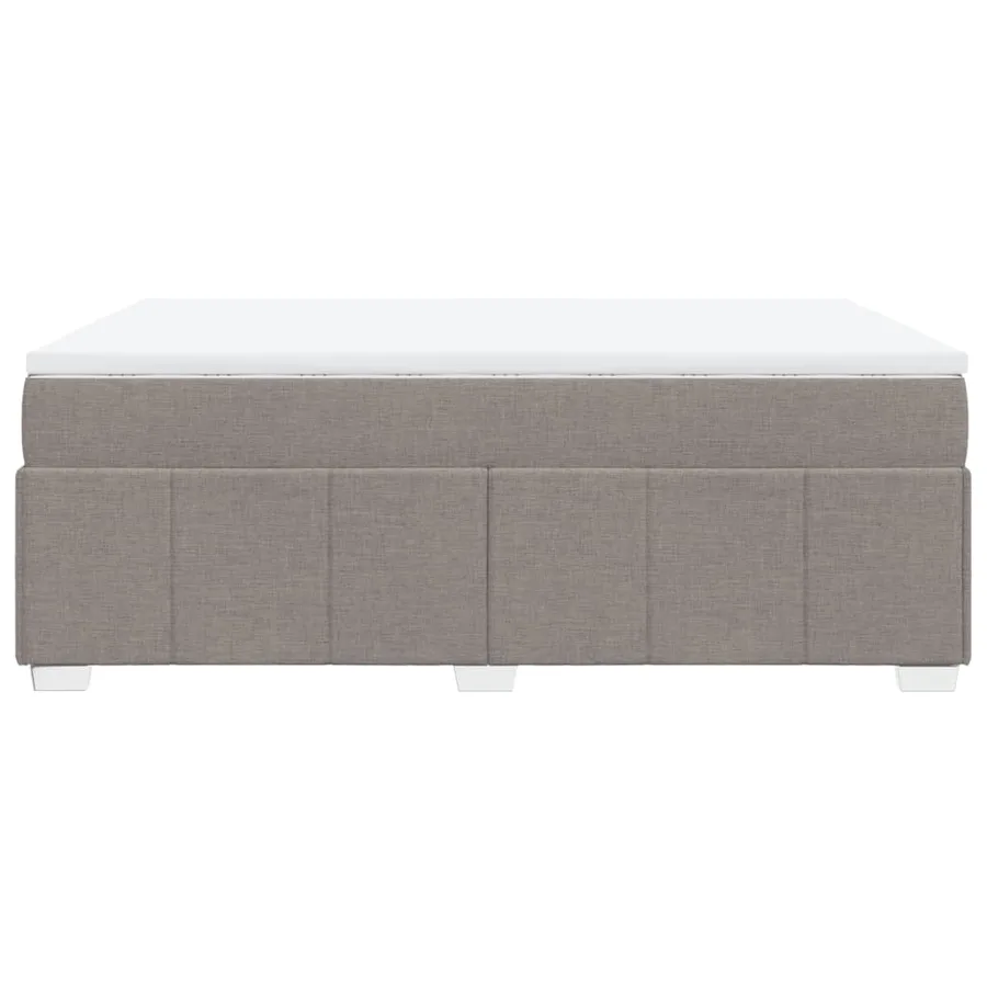 Sommier à lattes de lit avec matelas Taupe 140x200 cm Tissu - 8