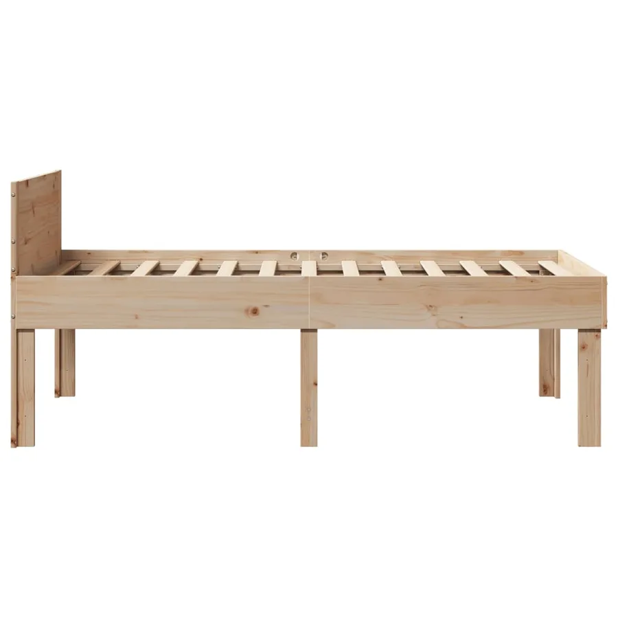 Cadre de lit sans matelas 90x190 cm bois de pin massif - 5