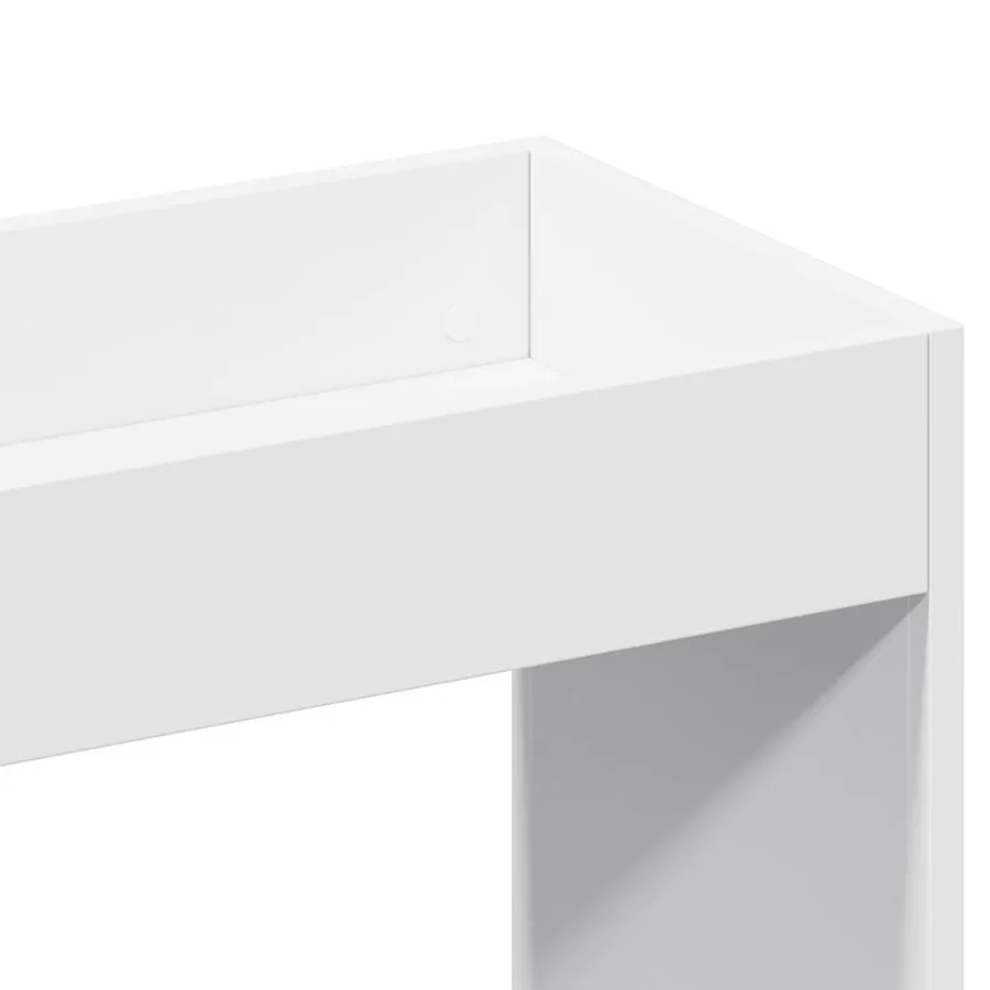 Buffet haut blanc 92x33x140 cm bois d'ingénierie - 9