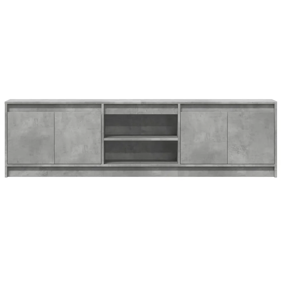 Meuble TV avec LED gris béton 180x34x50 cm bois d'ingénierie - 6