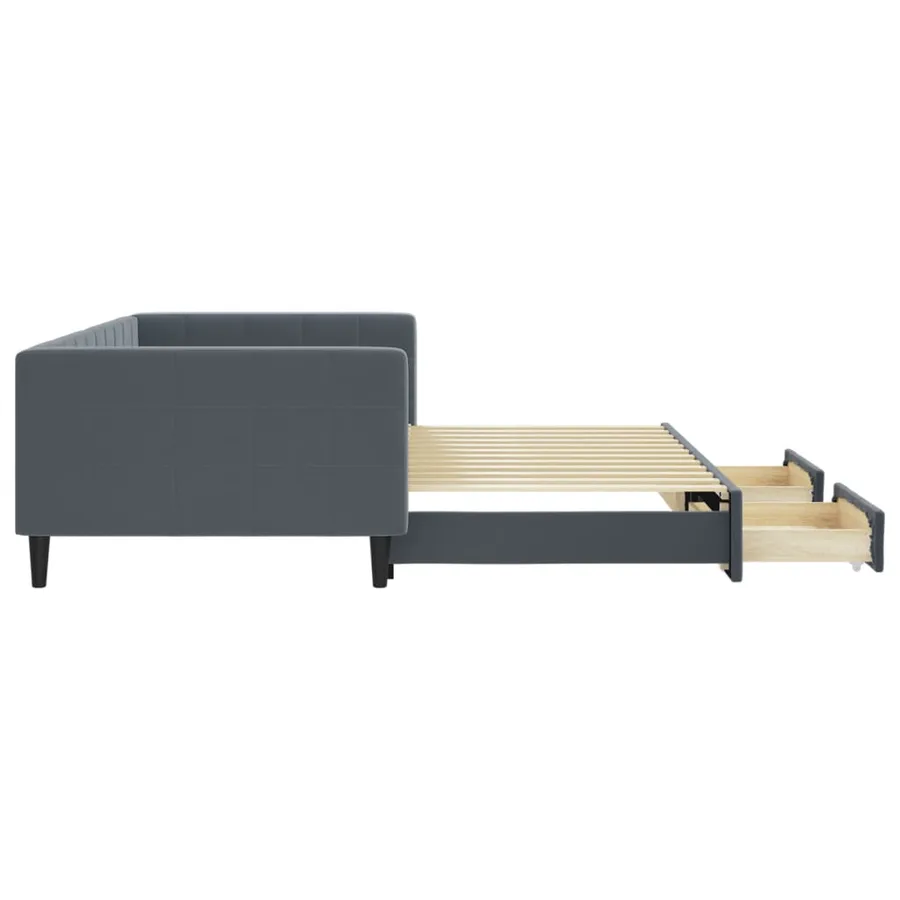 Lit de jour avec gigogne et tiroirs sans matelas 100x200 cm - 4
