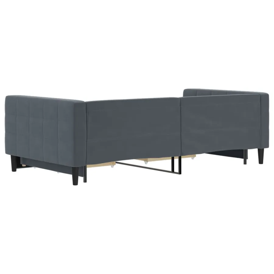 Lit de jour avec gigogne et tiroirs sans matelas 100x200 cm - 5