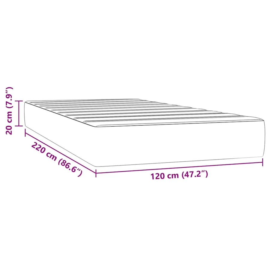 Matelas à ressorts ensachés 120 x 220 cm Rose - 7