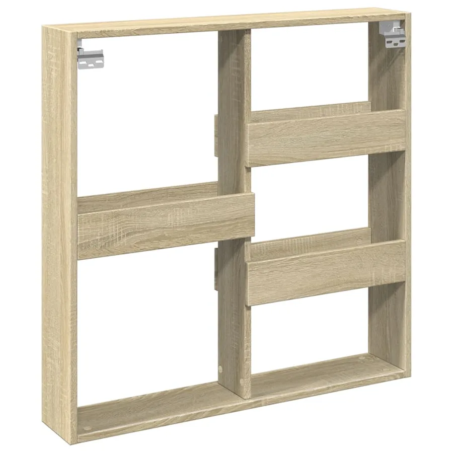 Armoire murale chêne sonoma 80x15x80 cm bois d'ingénierie - 6