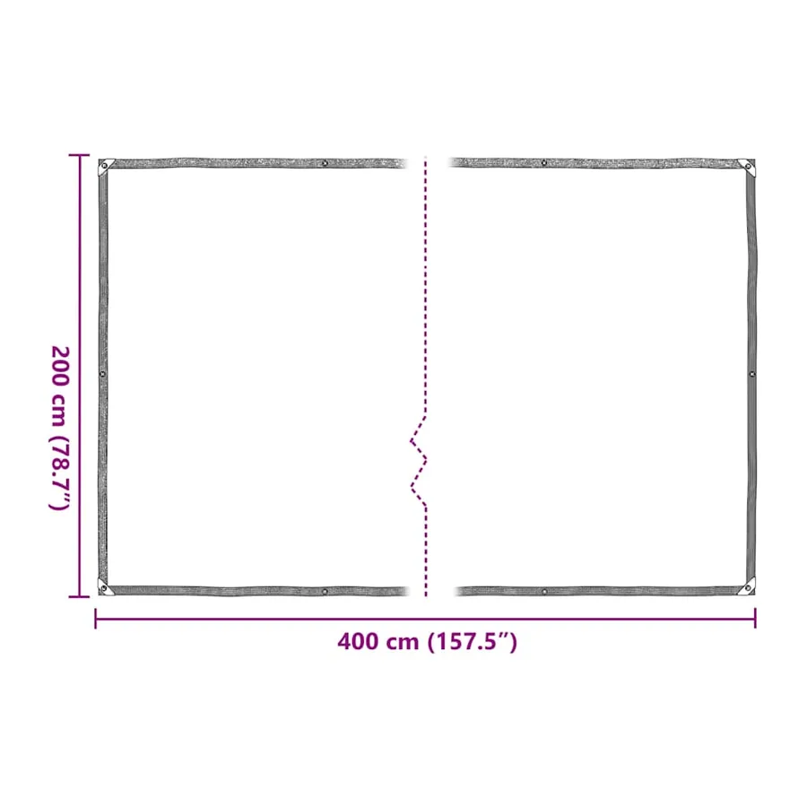 Housse de protection plantes avec œillets 2x4 m polyéthylène - 10