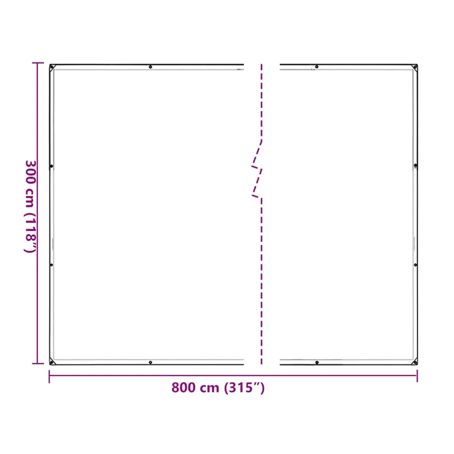 Housse de protection plantes avec œillets 3x8 m polyéthylène - 10