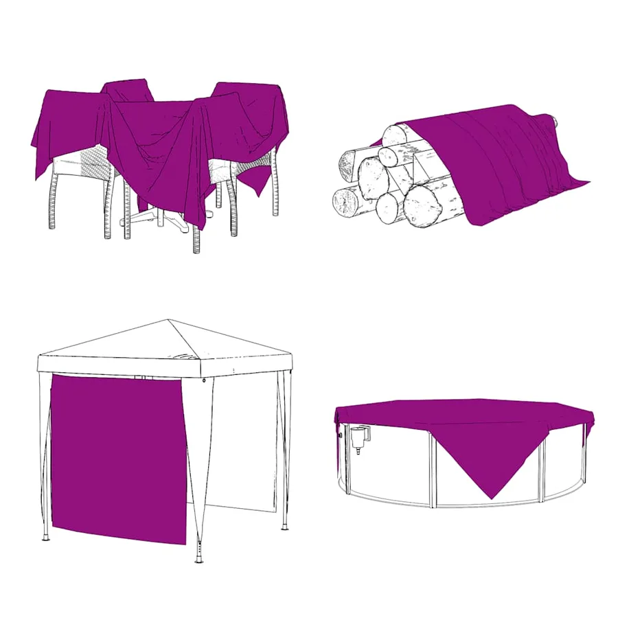 Couverture végétale avec œillets 3x5 m PVC - 5
