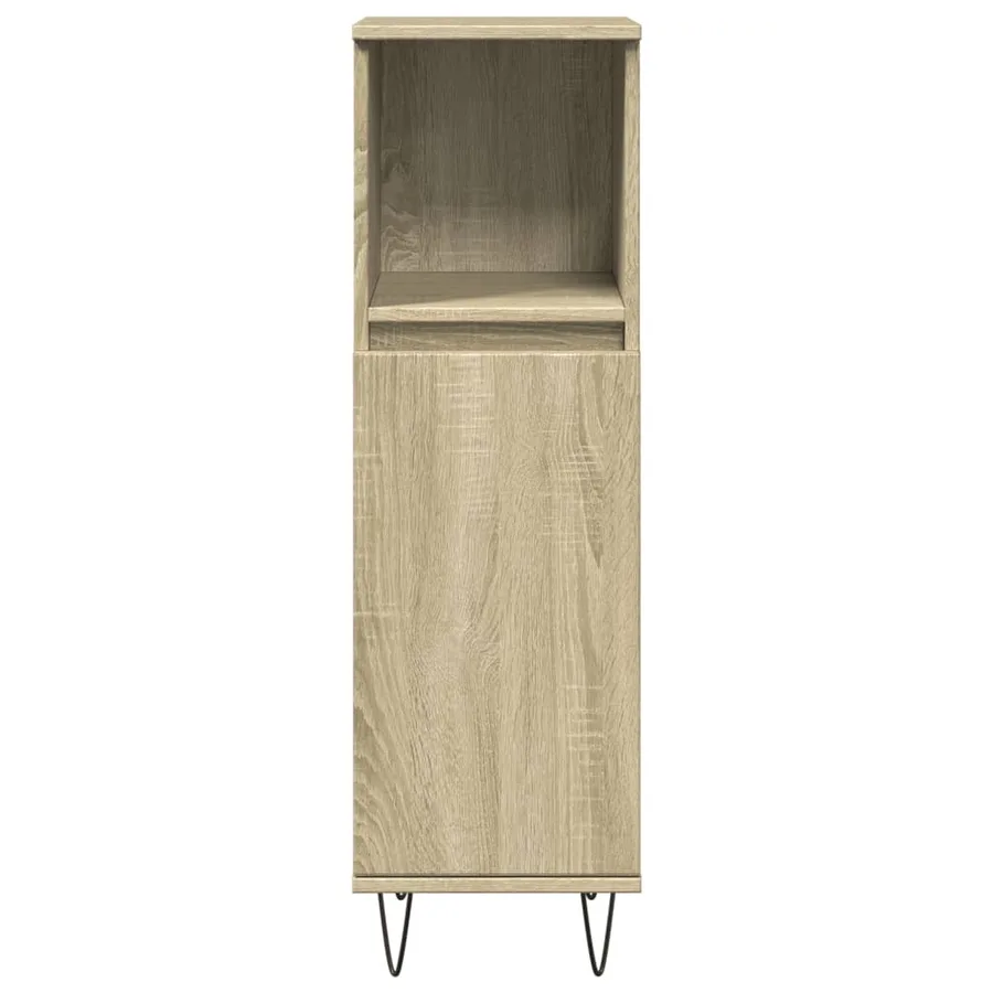 Armoire salle de bain chêne sonoma 30x30x100 cm - 4