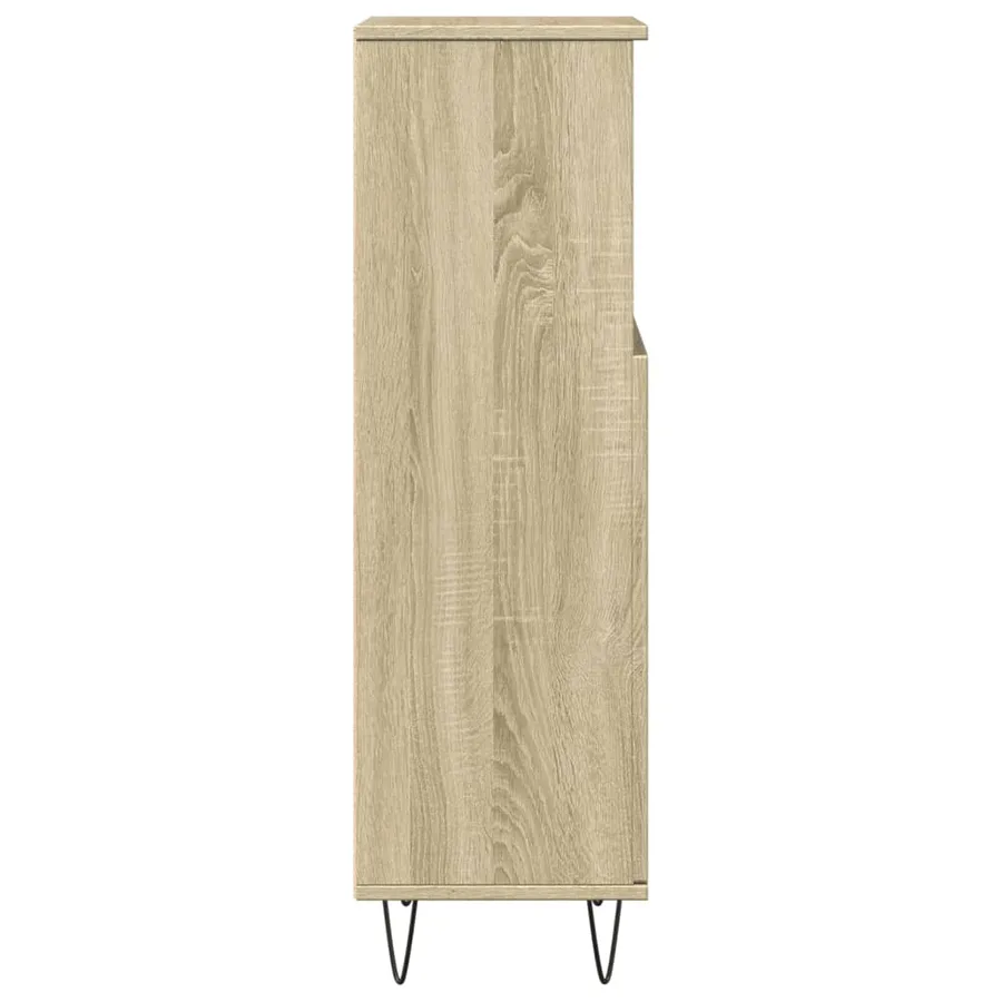 Armoire salle de bain chêne sonoma 30x30x100 cm - 5