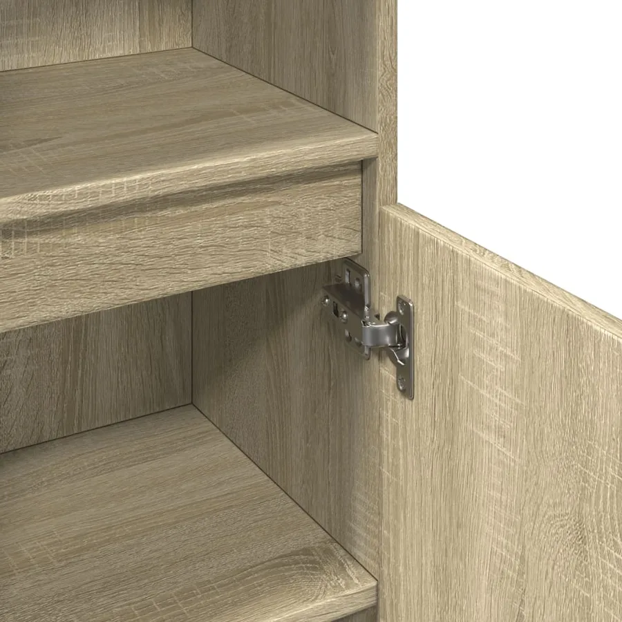 Armoire salle de bain chêne sonoma 30x30x100 cm - 8