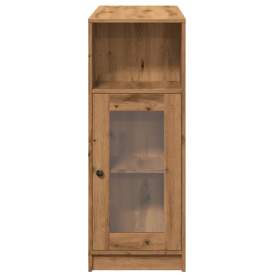 Table de bar avec étagères chêne artisanal bois d'ingénierie - 6