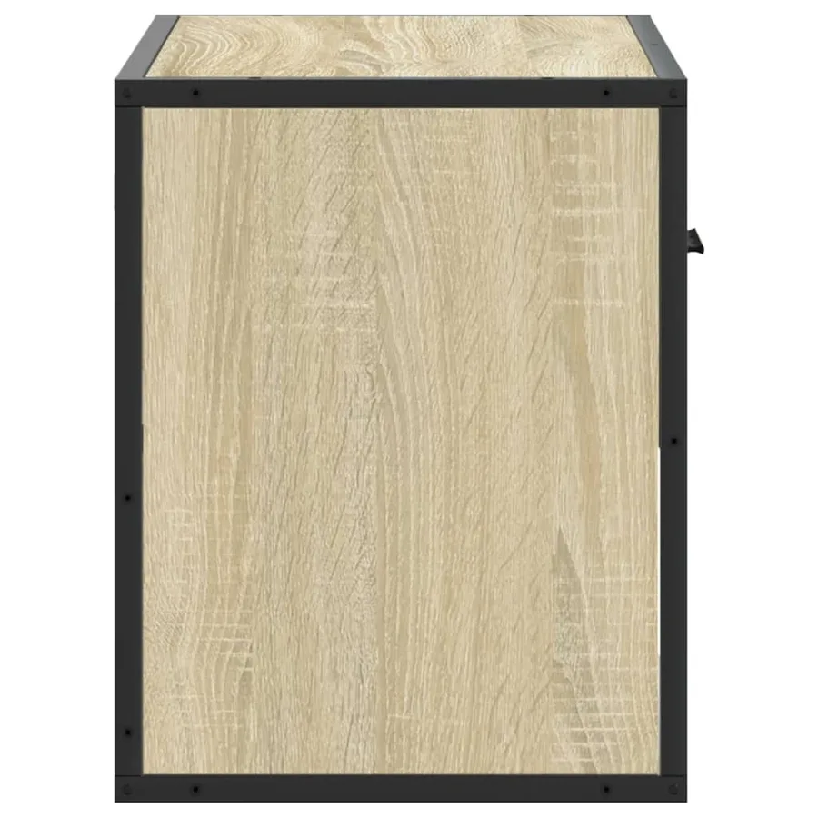 Meuble TV chêne sonoma 60x31x39,5 cm bois d'ingénierie et métal - 5
