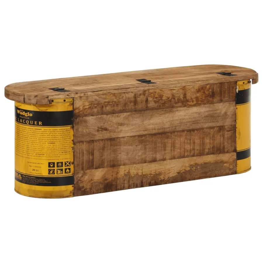 Banc de rangement/buffet 120x30x40 cm bois de récupération - 2