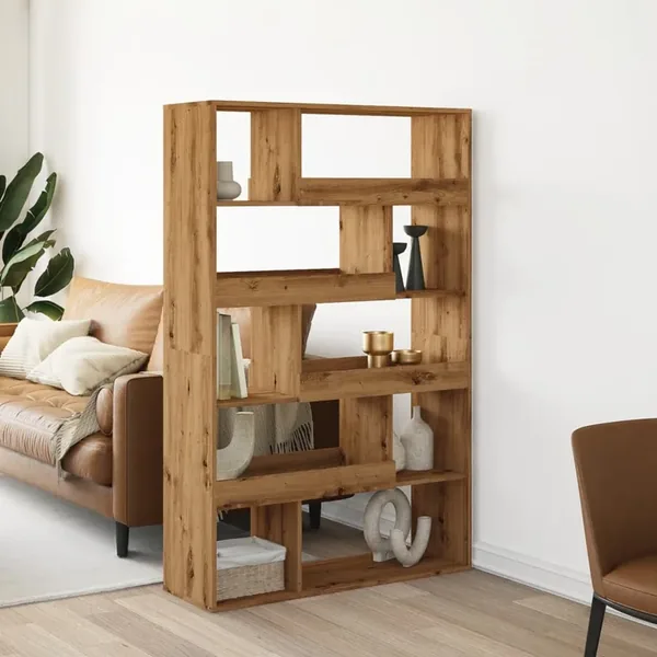 Bibliothèque chêne artisanal 100x33x156,5 cm bois d'ingénierie