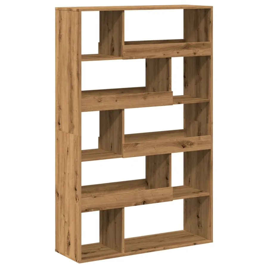 Bibliothèque chêne artisanal 100x33x156,5 cm bois d'ingénierie - 2