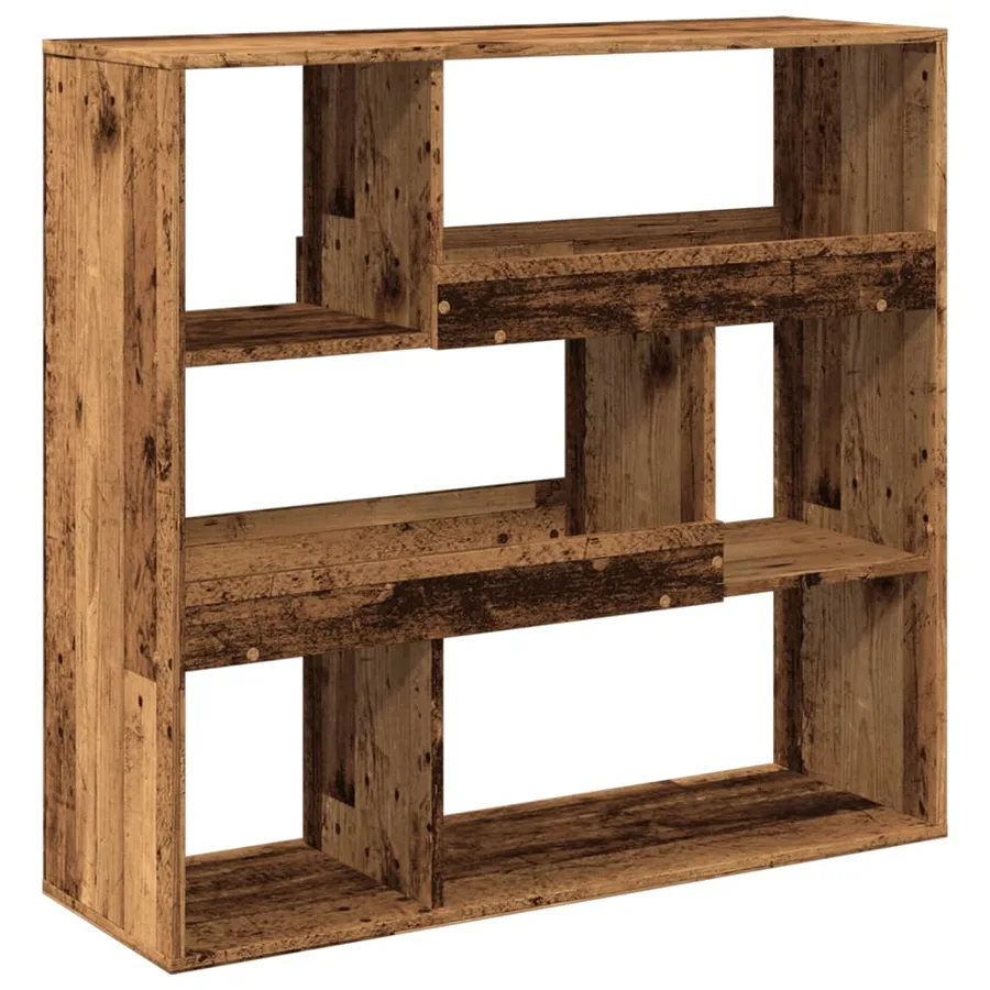 Bibliothèque/Séparateur de pièce vieux bois 100x33x94,5 cm - 2