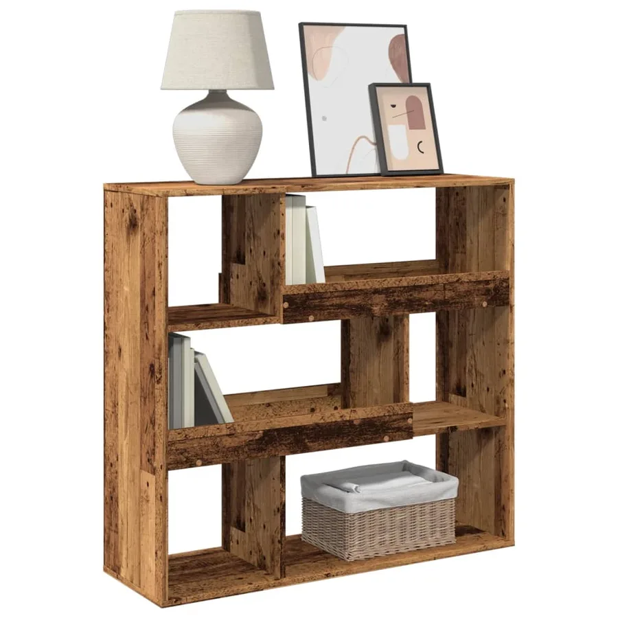 Bibliothèque/Séparateur de pièce vieux bois 100x33x94,5 cm - 3