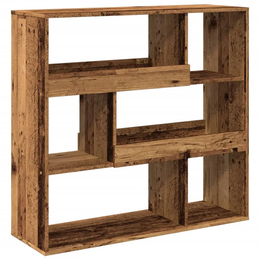 Bibliothèque/Séparateur de pièce vieux bois 100x33x94,5 cm - 6