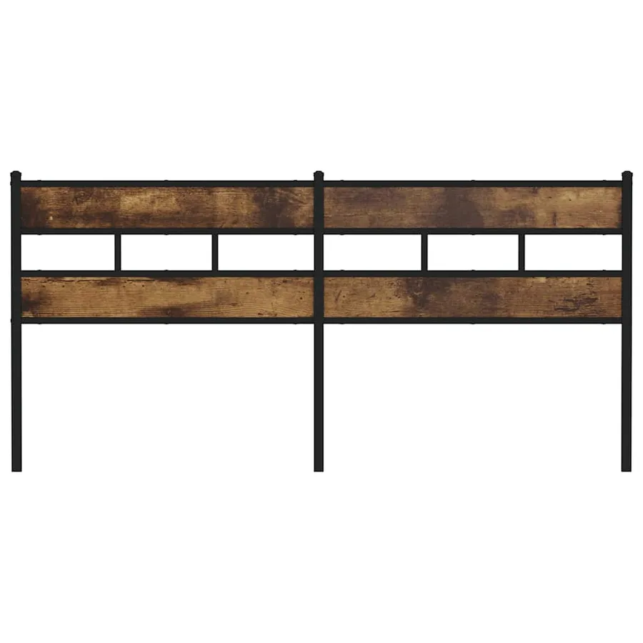 Tête de lit de remplacement chêne fumé 193 cm fer et bois d'ingénierie - 3
