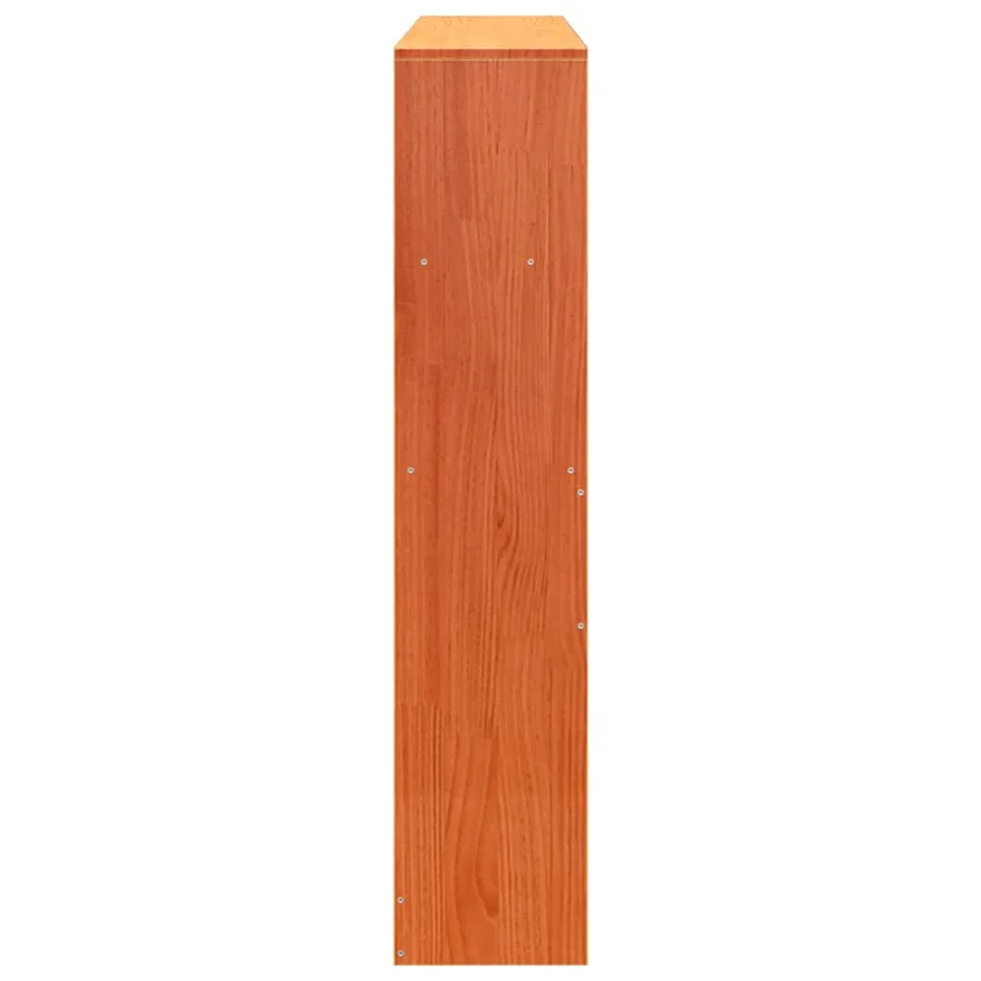 Tête de lit avec rangement cire marron 135cm bois massif de pin - 5