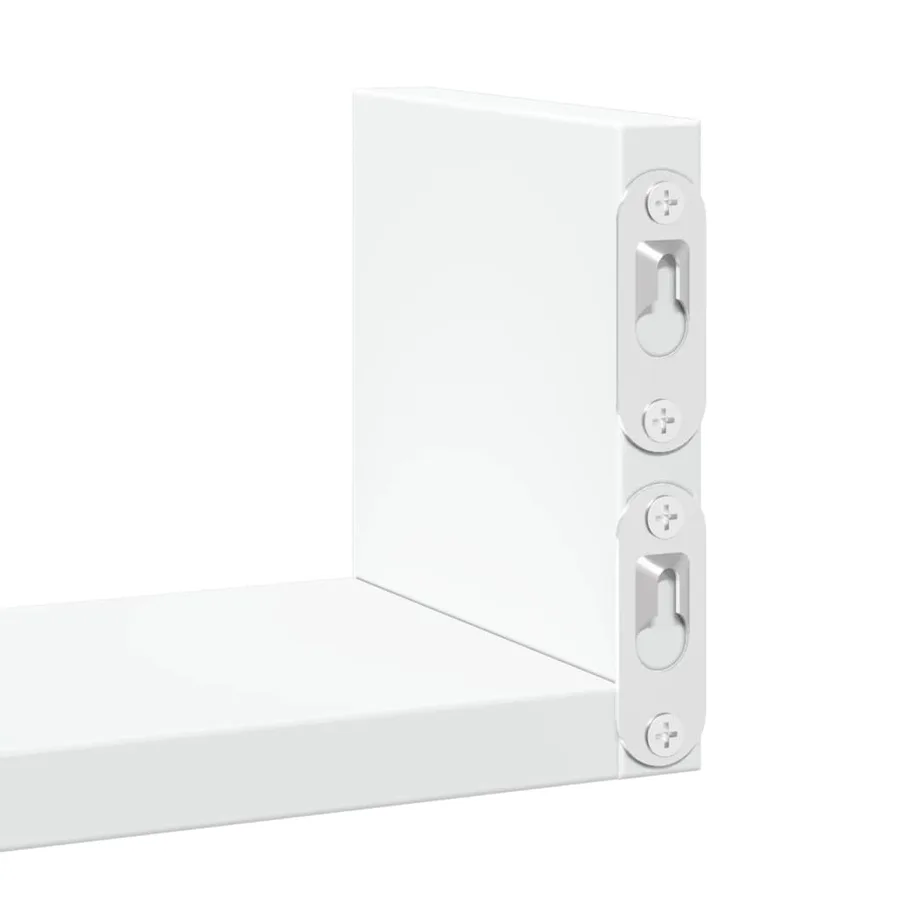 Étagères murales 3 pcs blanc bois d'ingénierie - 8