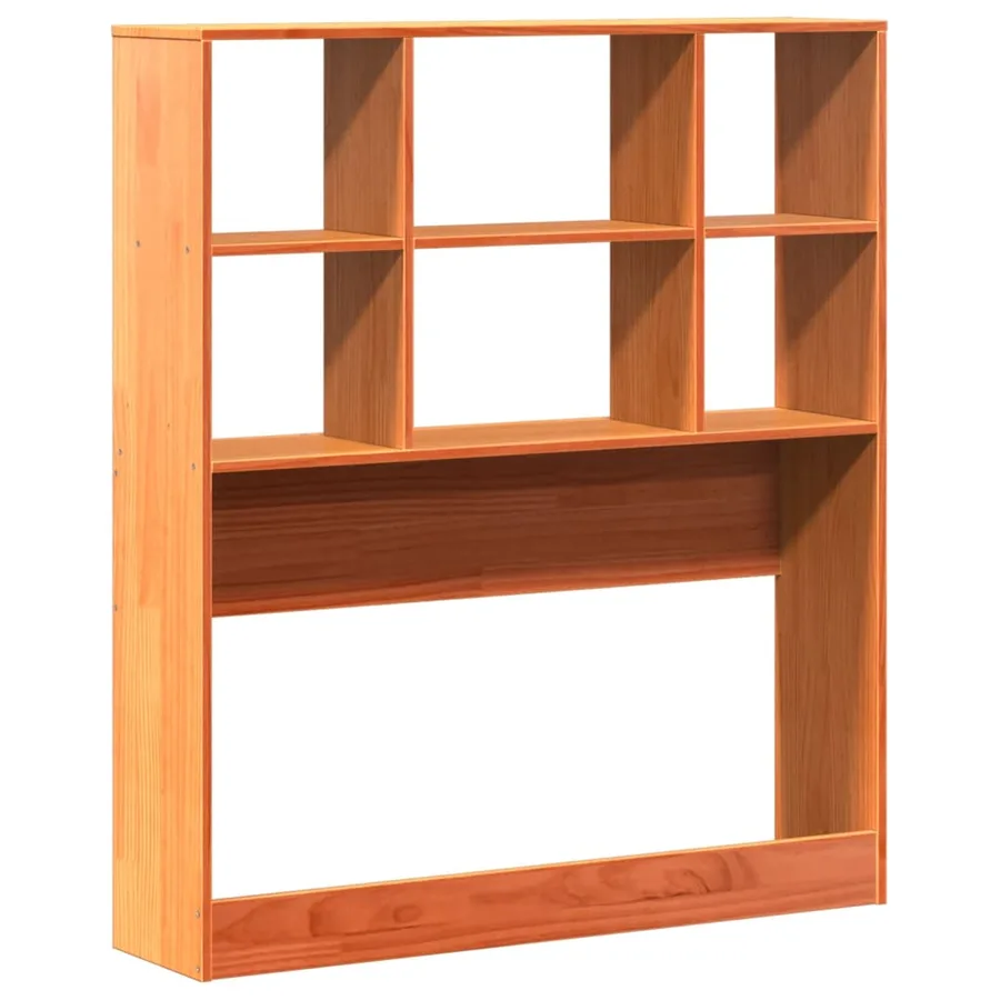 Tête de lit avec rangement cire marron 100cm bois massif de pin - 6