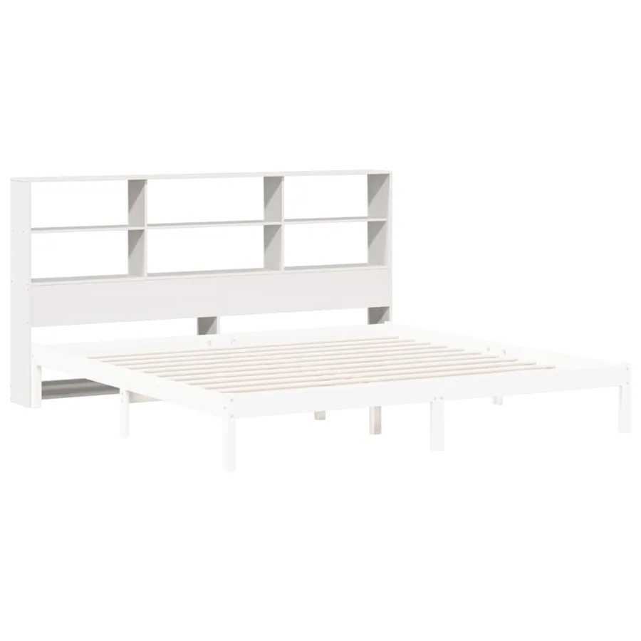 Tête de lit avec rangement blanc 180 cm bois massif de pin - 7