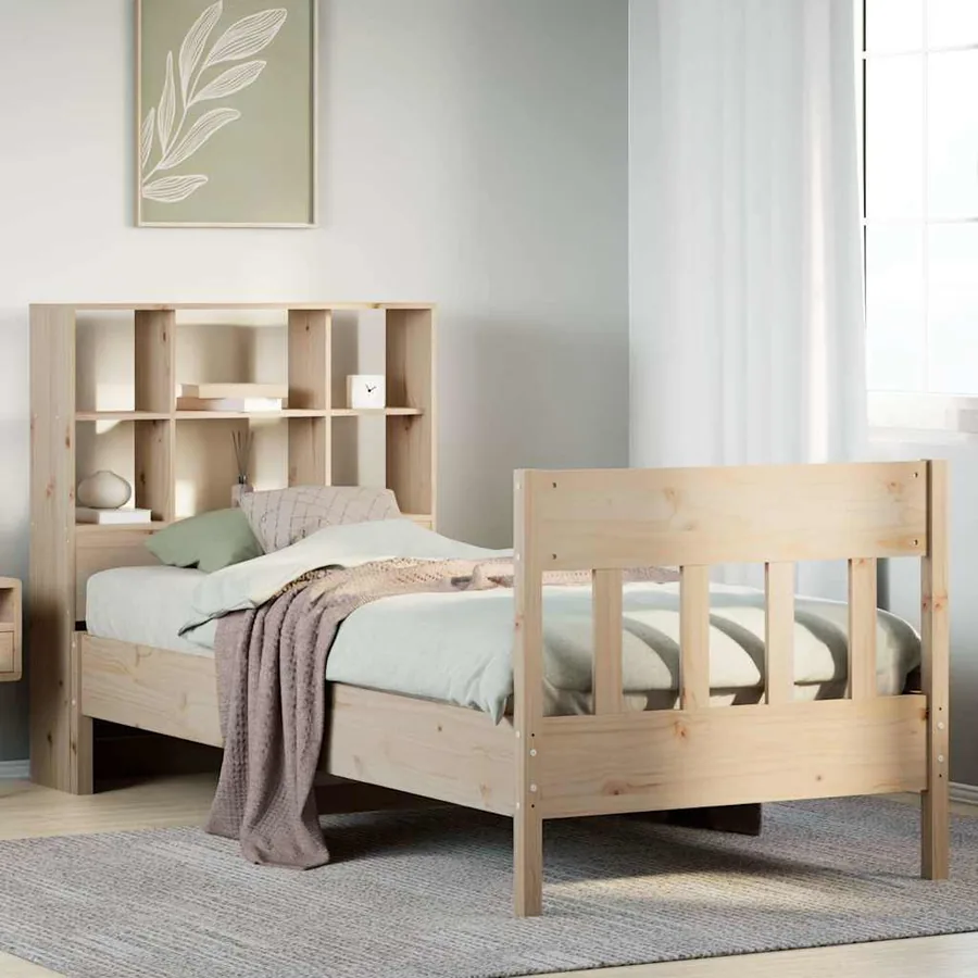 Cadre de lit sans matelas 90x190 cm bois de pin massif