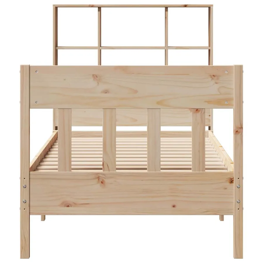 Cadre de lit sans matelas 90x190 cm bois de pin massif - 4