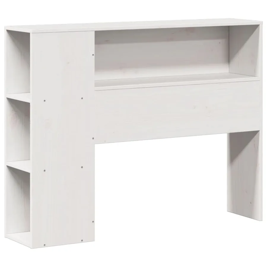 Tête de lit avec rangement blanc 75 cm bois massif de pin - 3