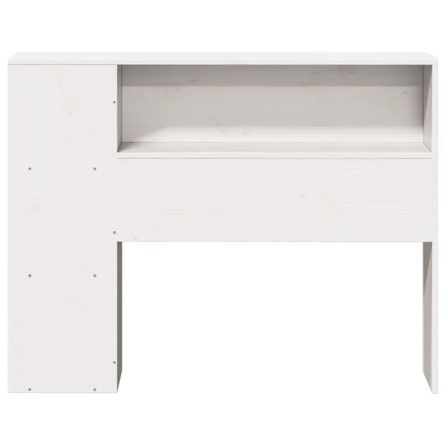 Tête de lit avec rangement blanc 75 cm bois massif de pin - 4