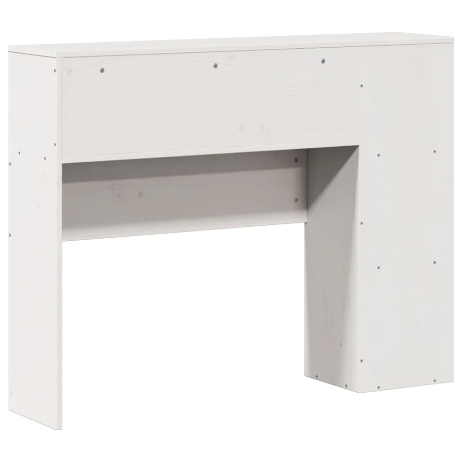 Tête de lit avec rangement blanc 75 cm bois massif de pin - 6