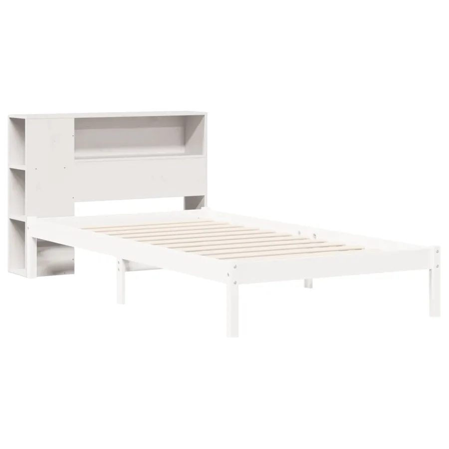 Tête de lit avec rangement blanc 75 cm bois massif de pin - 7