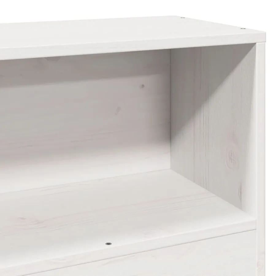 Tête de lit avec rangement blanc 75 cm bois massif de pin - 8