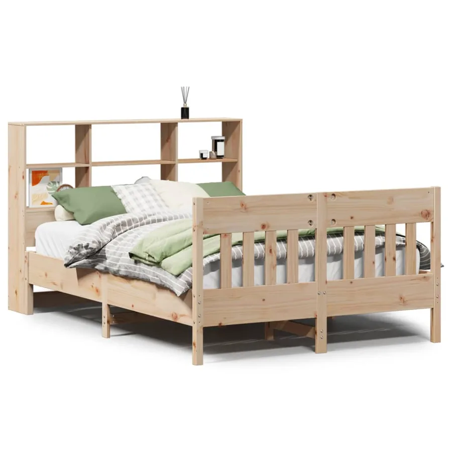 Cadre de lit sans matelas 140x200 cm bois massif de pin - 2